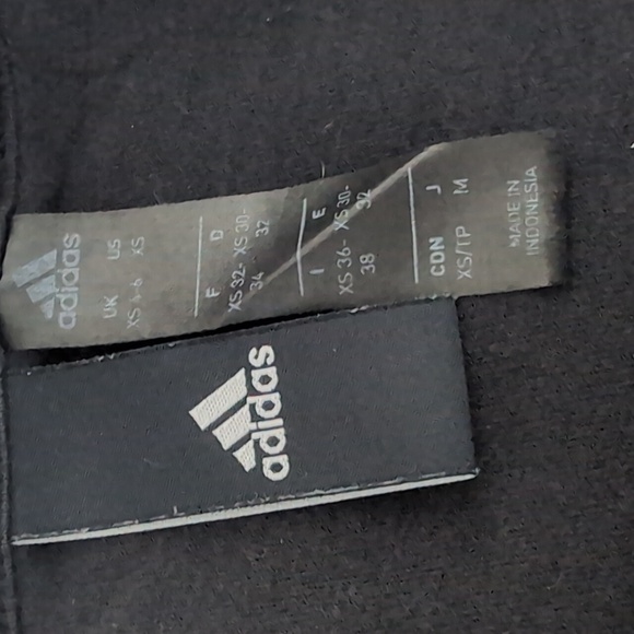 Adidas Cropped Sport Top Logo Black Pink Size XS - Picture 3 of 3